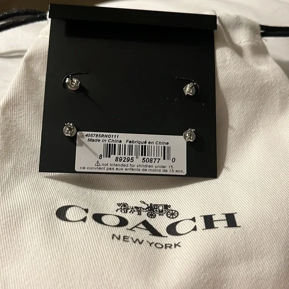 COACH Original C Stud Earring - Picture 2 of 4